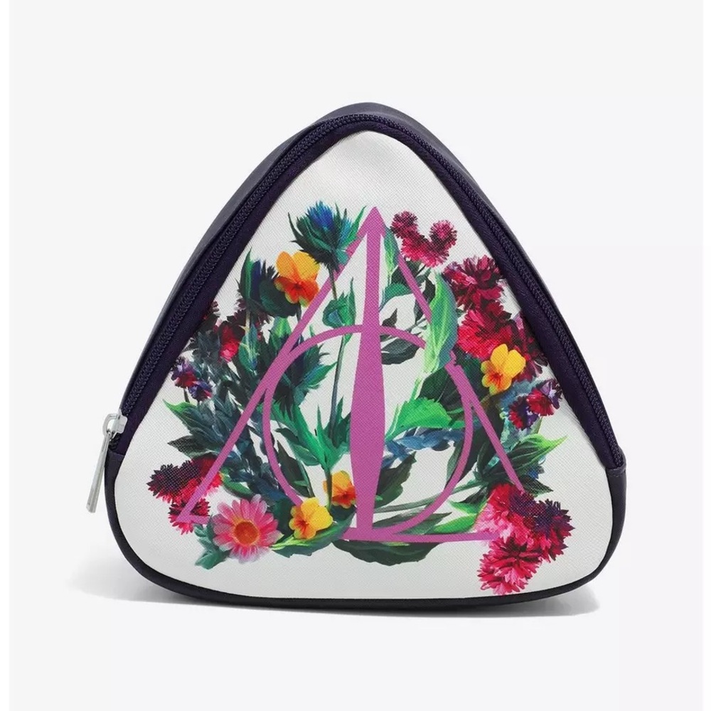 Harry Potter‎ Deathly Hallows Floral Makeup Bag Hot Topic